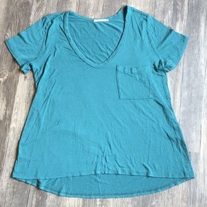 Green high low basic top